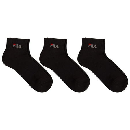 Women/'s Fila Heritage Quarter Socks Aerated Mesh Body 3 Pack White